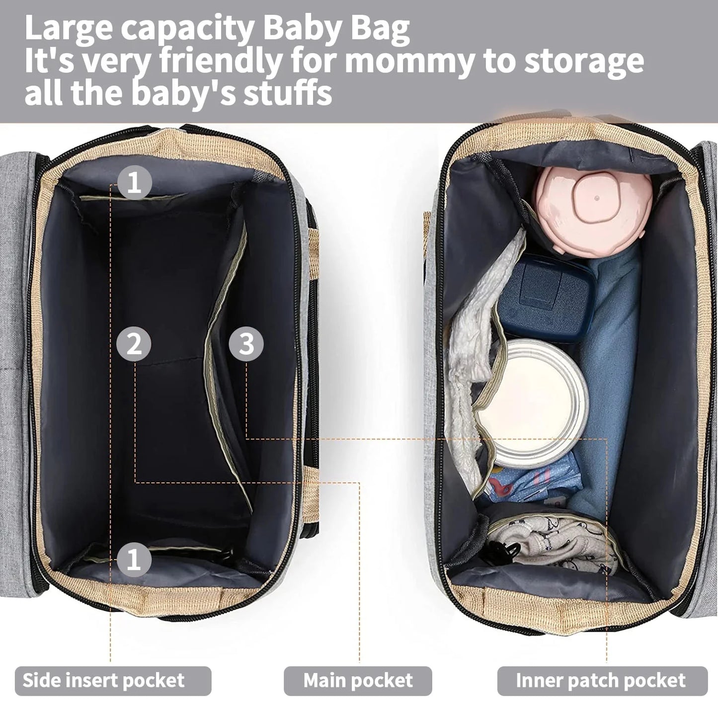 Chic and Versatile Baby Diaper Bag Backpack - The Ultimate Stroller Companion for Modern Moms