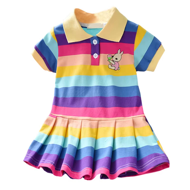 Charming Girls' Summer Dress - Stylish and Comfortable Fashion for Ages 7-12