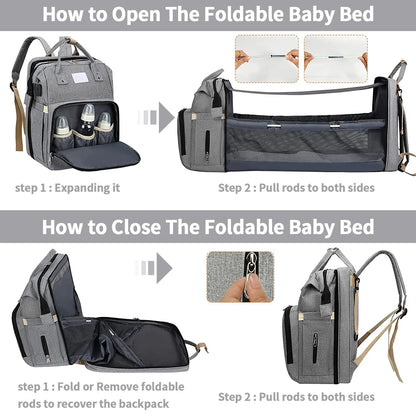 Chic and Versatile Baby Diaper Bag Backpack - The Ultimate Stroller Companion for Modern Moms