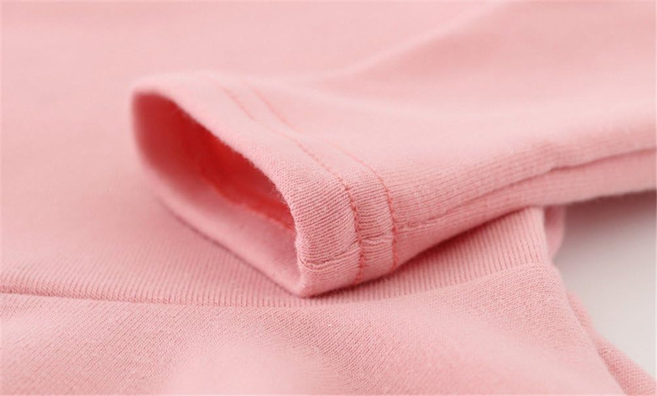 Charming Long Sleeve Pink Cotton Ruffle Dress for Toddler Girls - A Perfect Blend of Comfort and Style for Every Occasion!